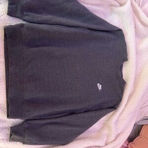 Nike Gray Crewneck Sweater Classic Knit